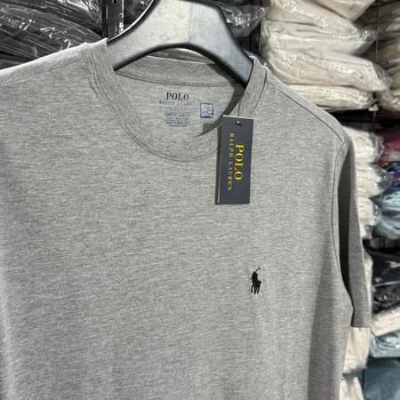Camiseta Basica Ralph Lauren cor Cinza Mescla — imagem 1 de 3