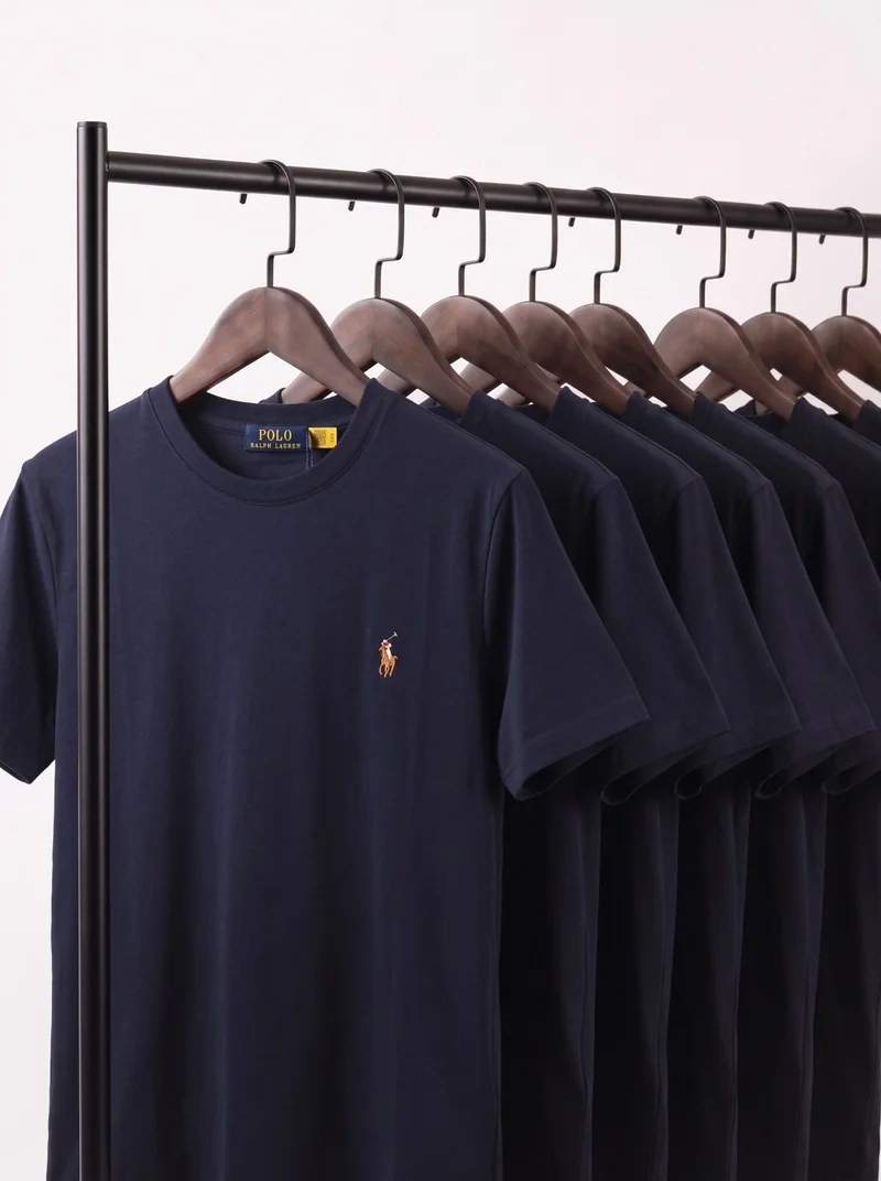Camiseta Basica Ralph Lauren Colorido cor Azul Marinho — imagem 1 de 1