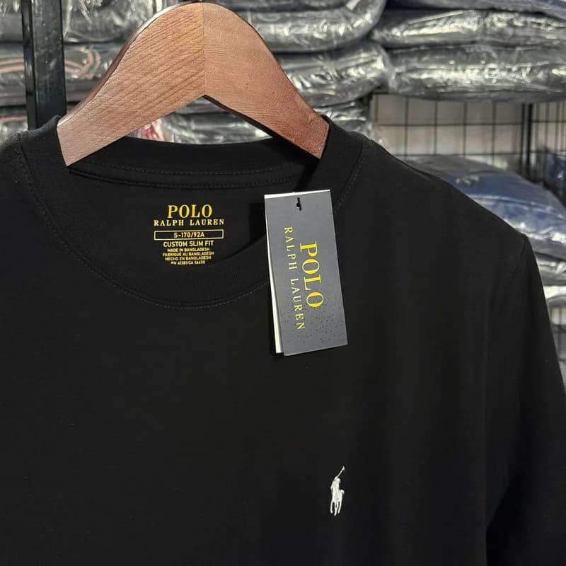 Camiseta Basica Ralph Lauren cor Preta — imagem 1 de 3