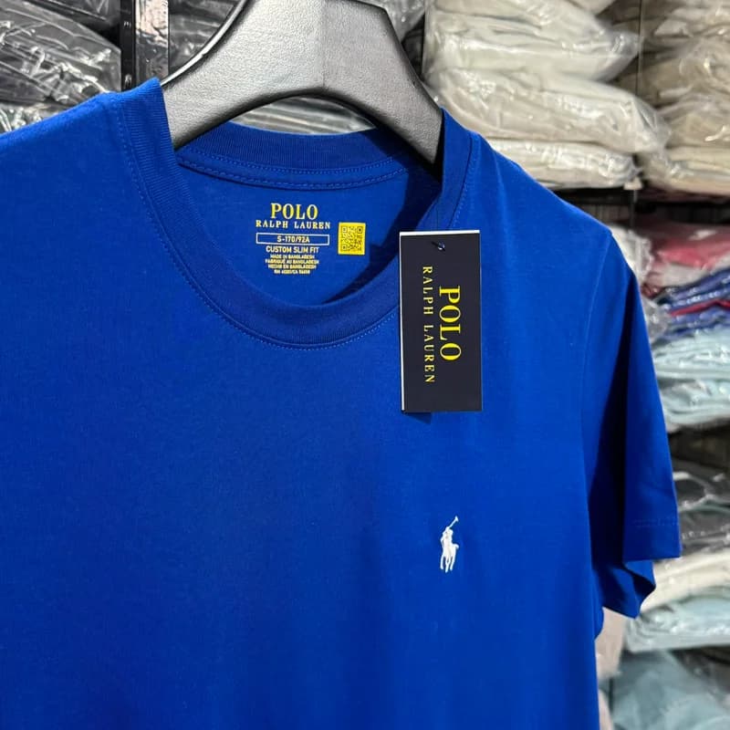Camiseta Basica Ralph Lauren cor Azul Royal — imagem 1 de 2