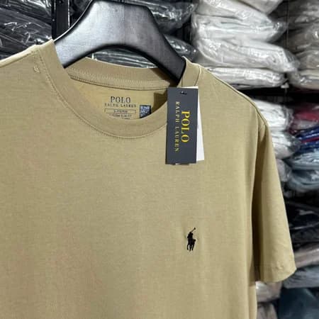 Camiseta Basica Ralph Lauren cor Bege — imagem 1 de 1