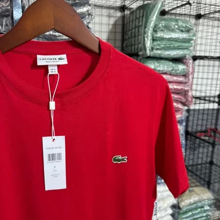 Camiseta Estampada Lacoste cor Vermelho