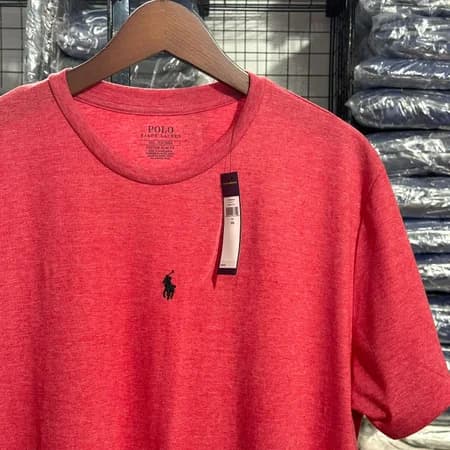 Camiseta Basica Ralph Lauren Centro cor Vermelha Melancia — imagem 1 de 1