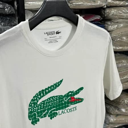 Camiseta Estampada Lacoste cor Branco